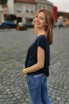 Top Daria bleumarin din vascoza