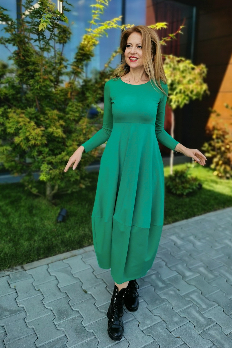 Rochie lunga  tip lalea, din bumbac