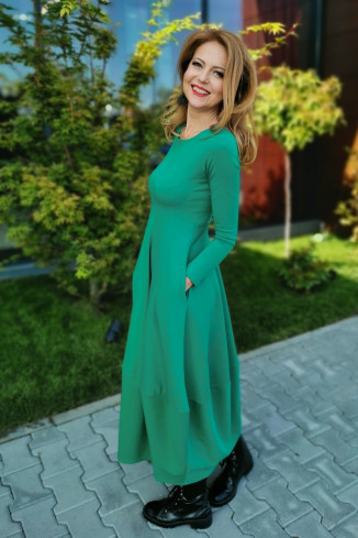 Rochie lunga  tip lalea, din bumbac