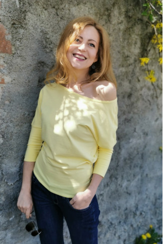 Bluza Melania galben pal