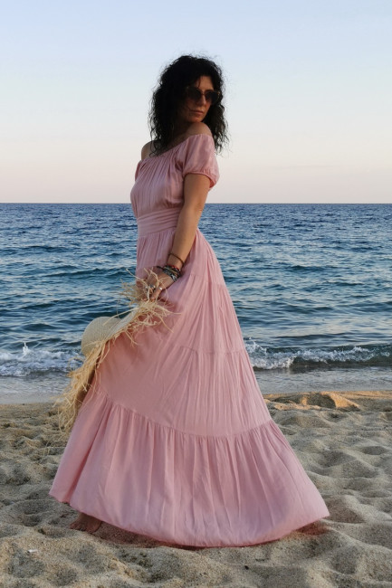 Rochie Irene roz praf