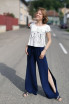 Pantaloni Mera bleumarin