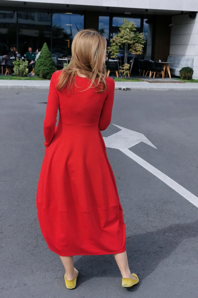 Rochie lunga  tip lalea, din bumbac