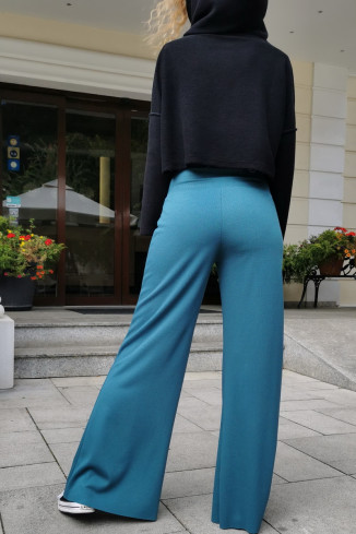 Pantaloni Fernanda turcoaz...
