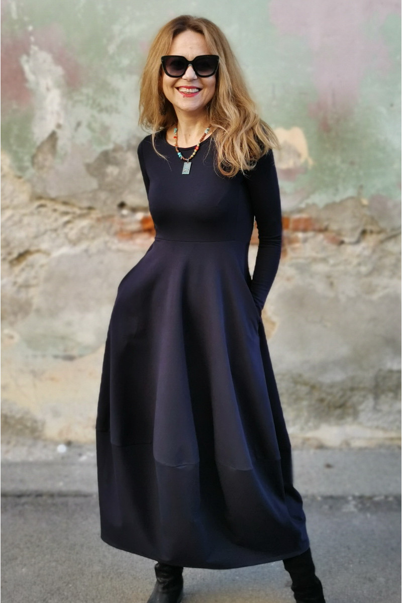 Rochie lunga  tip lalea, din bumbac