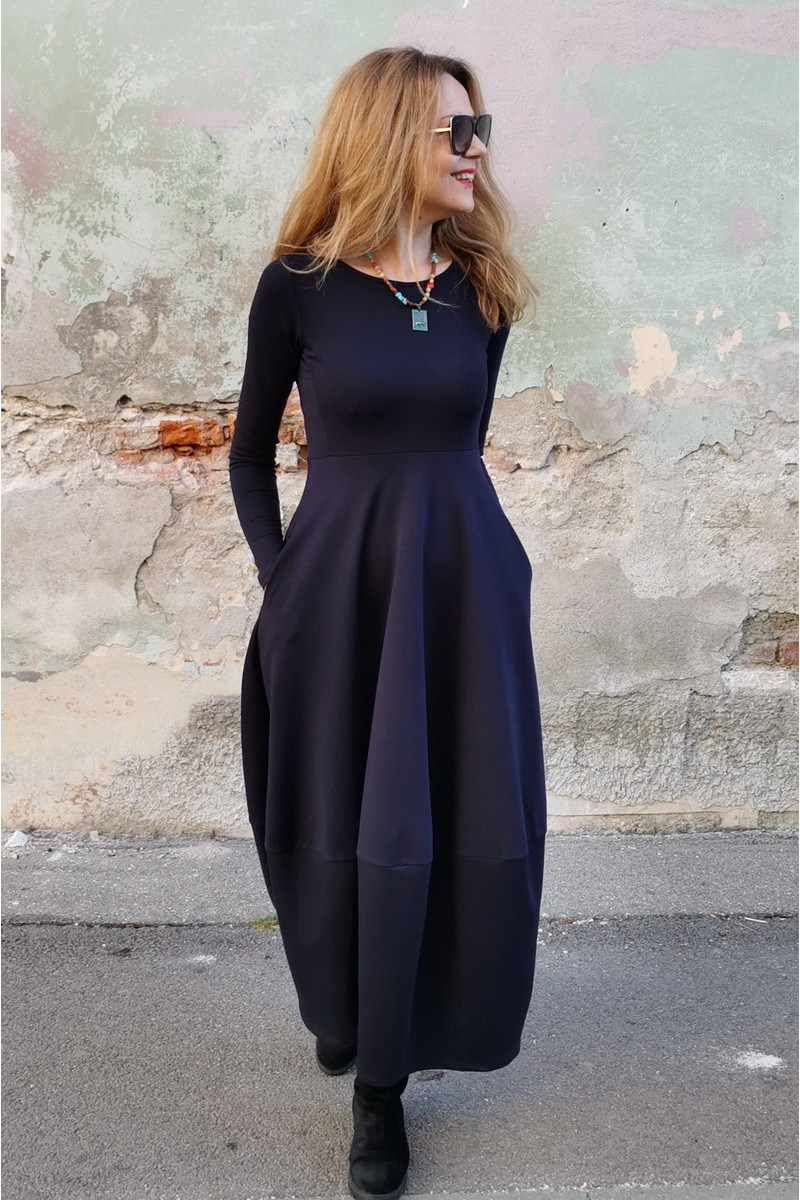 Rochie lunga  tip lalea, din bumbac