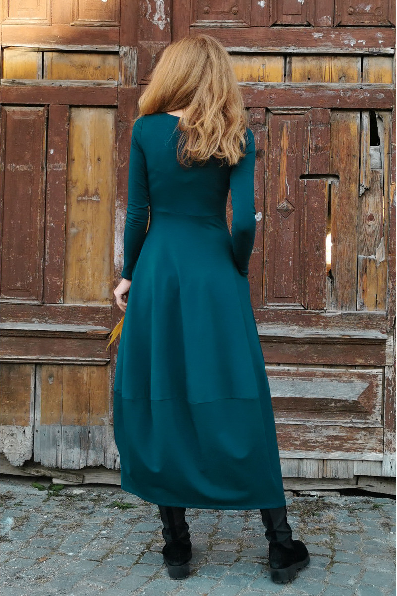 Rochie lunga  tip lalea, din bumbac