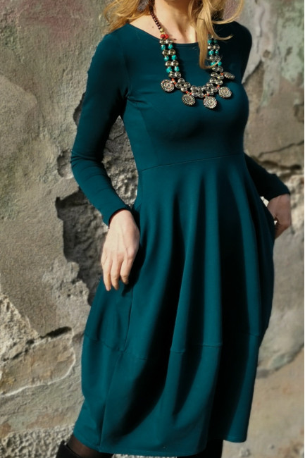 Rochie casual din bumbac uni