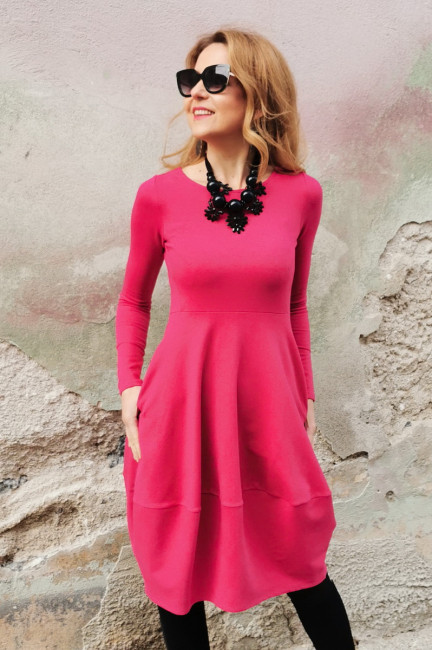 Rochie casual din bumbac uni