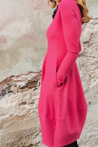 Rochie casual din bumbac uni