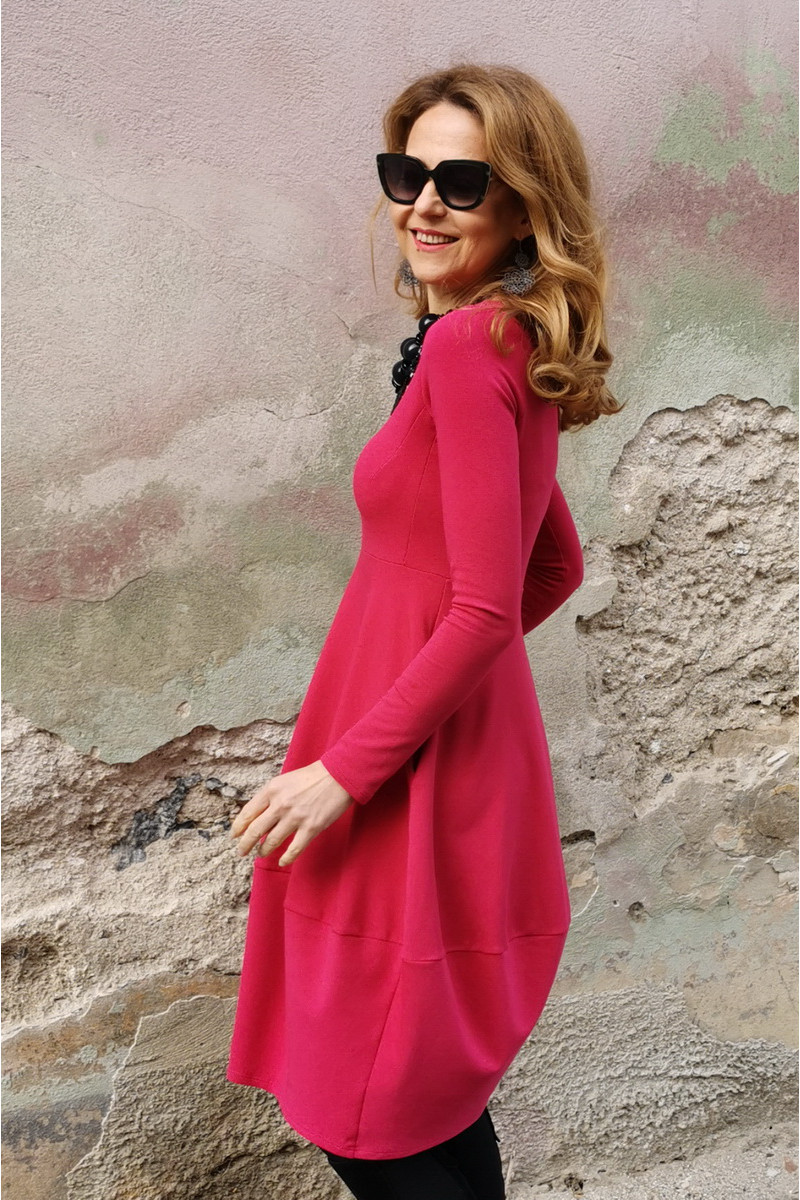 Rochie casual din bumbac uni