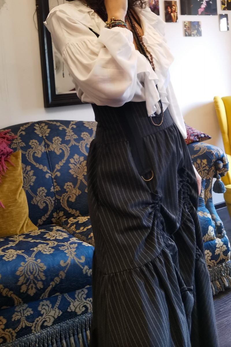 Fusta de toamna cu volane