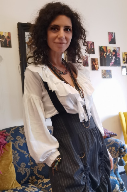 Fusta de toamna cu volane