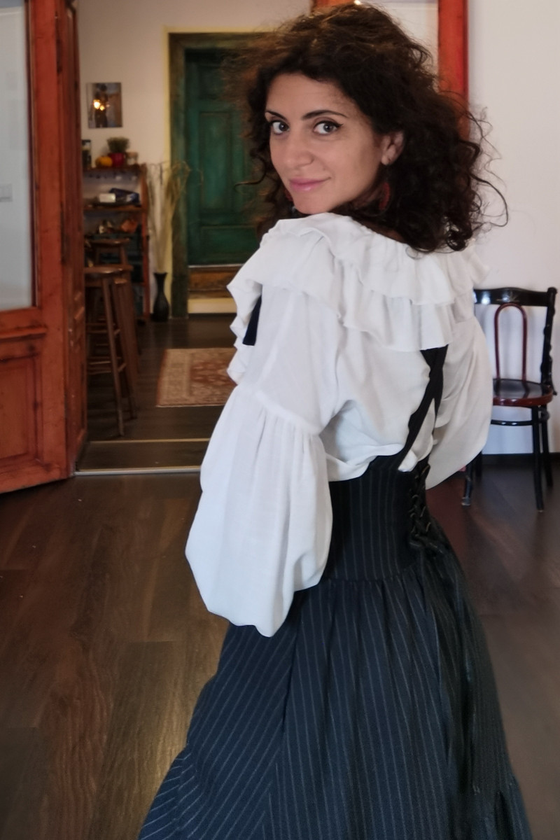 Fusta de toamna cu volane