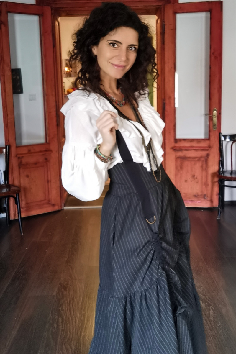 Fusta de toamna cu volane