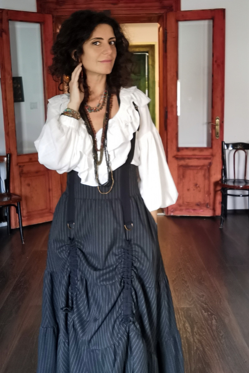 Fusta de toamna cu volane