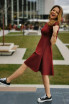 Rochie Estela grena