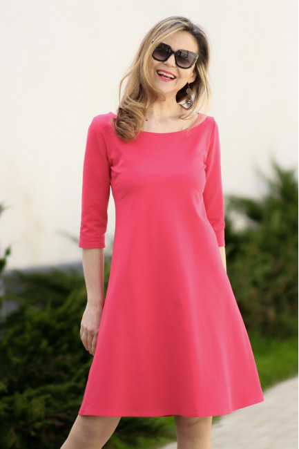 Rochie Mira roz corai