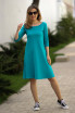 Rochie Mira verde turcoaz