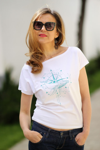 Tricou boho de dama - maneca scurta