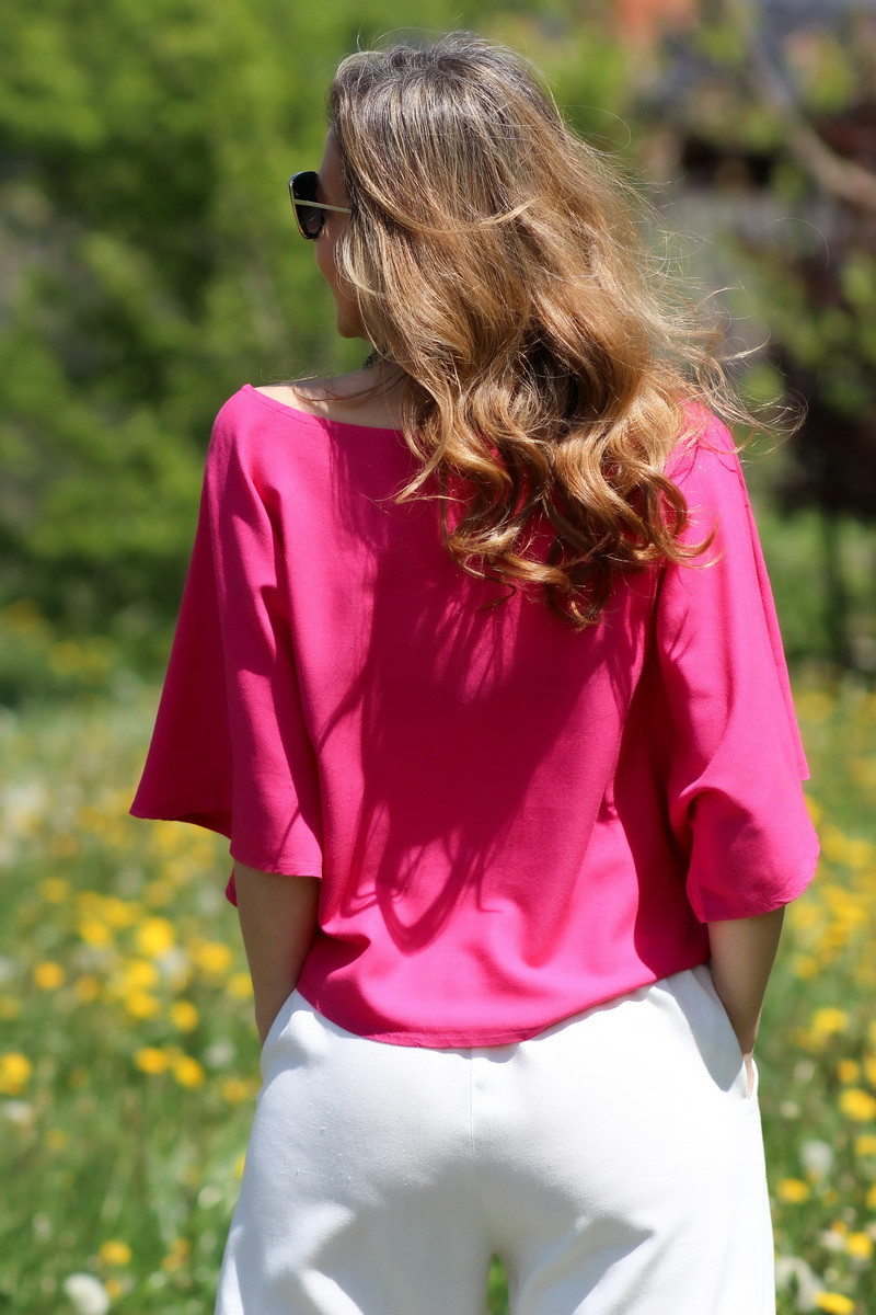 Joa Shop - cumpara online: bluza fluture din vascoza