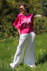 Pantaloni Hara albi