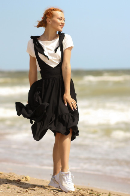 Fusta Carolina cu in, neagra