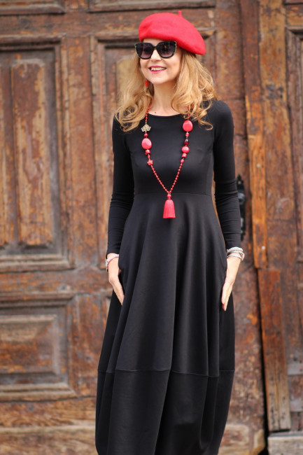 Rochie lunga  tip lalea, din bumbac