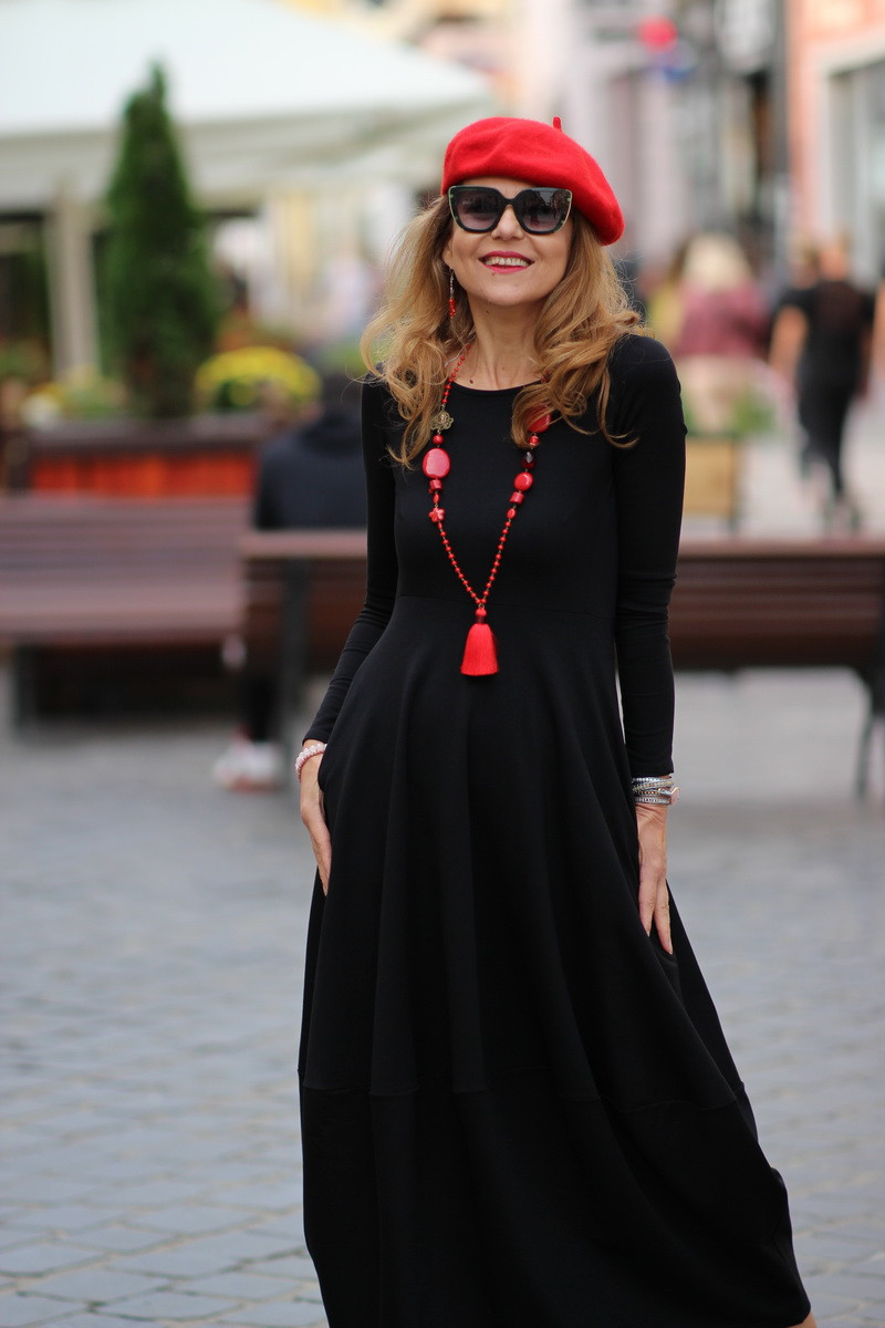 Rochie lunga  tip lalea, din bumbac