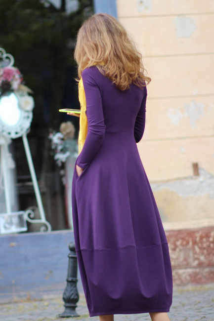 Rochie lunga  tip lalea, din bumbac