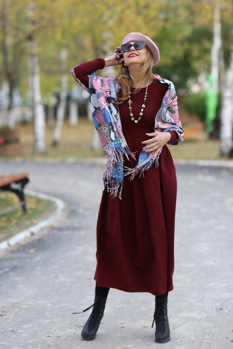 Rochie lunga  tip lalea, din bumbac