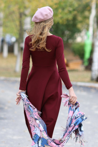 Rochie lunga  tip lalea, din bumbac