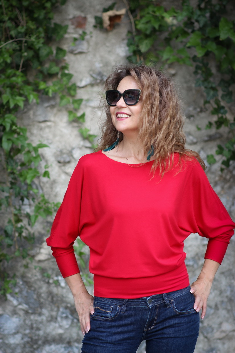 Joa Shop - cumpara online: bluza fluture din vascoza