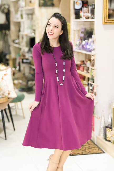 Rochie Luminita mov cald