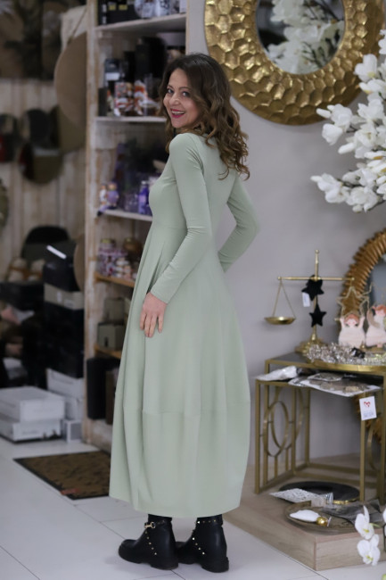 Rochie lunga  tip lalea, din bumbac