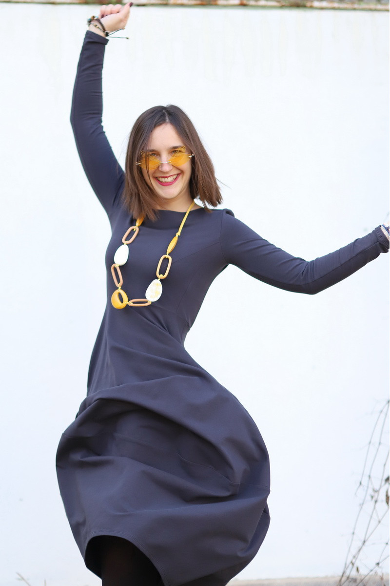 Rochie lunga  tip lalea, din bumbac