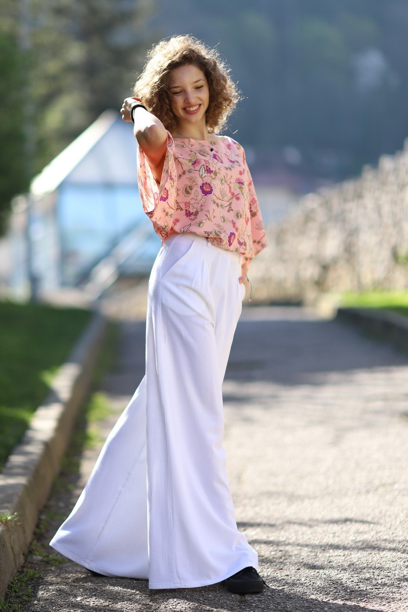 Joa Shop - cumpara online: Pantaloni de vara largi din in