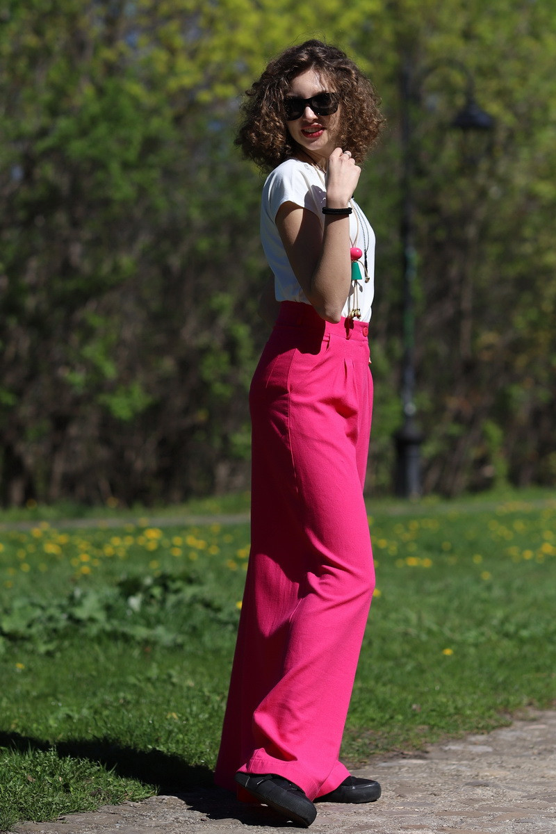 Joa Shop - cumpara online: Pantaloni de vara largi din in