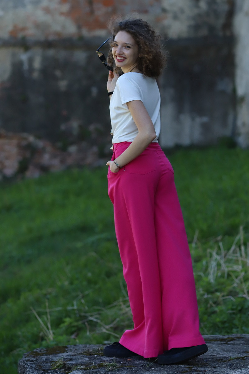 Joa Shop - cumpara online: Pantaloni de vara largi din in