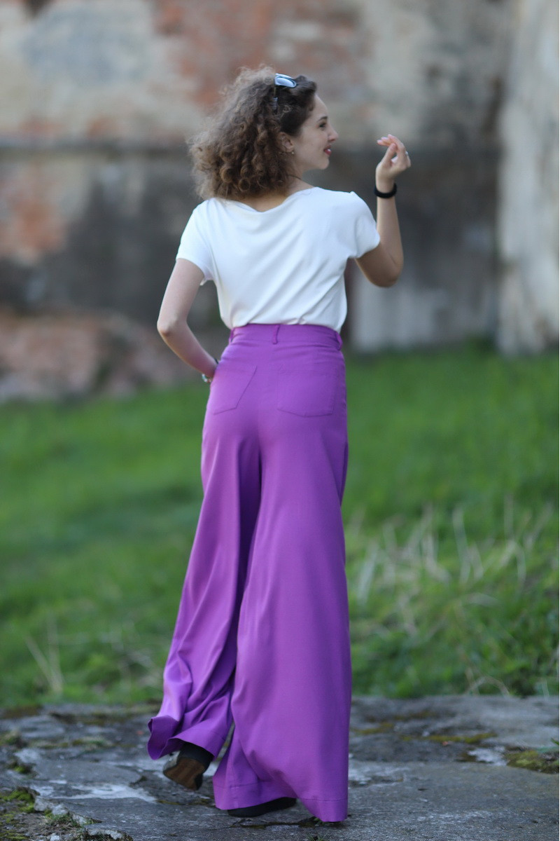 Joa Shop - cumpara online: Pantaloni de vara largi din in