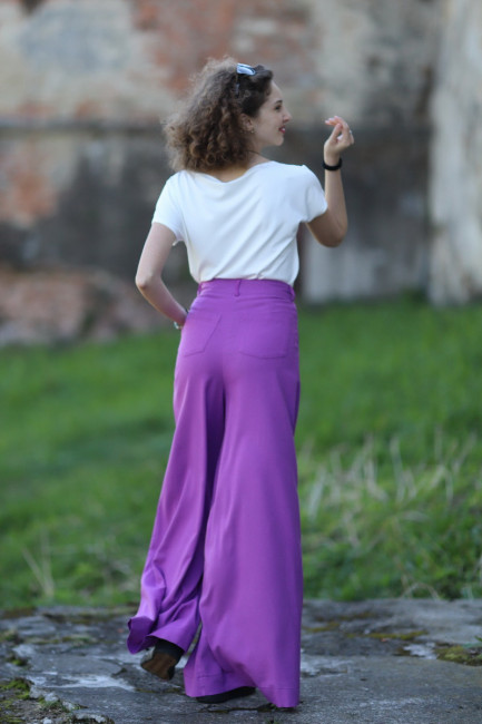 Joa Shop - cumpara online: Pantaloni de vara largi din in