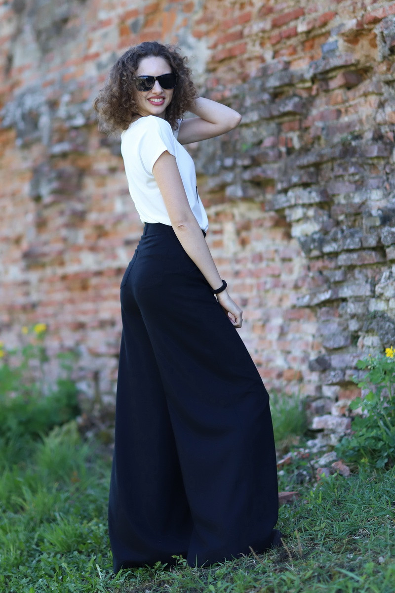 Joa Shop - cumpara online: Pantaloni de vara largi din in