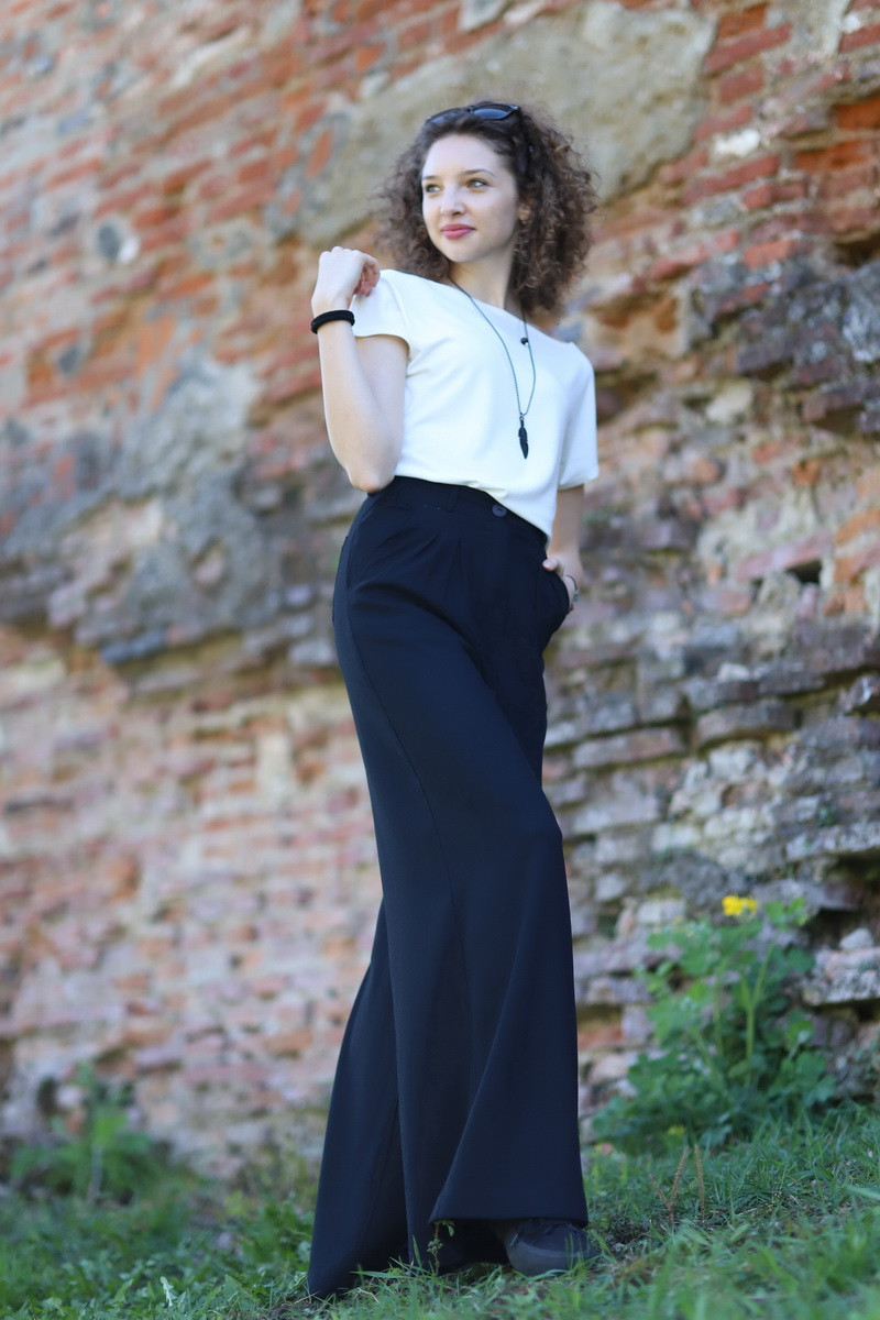 Joa Shop - cumpara online: Pantaloni de vara largi din in