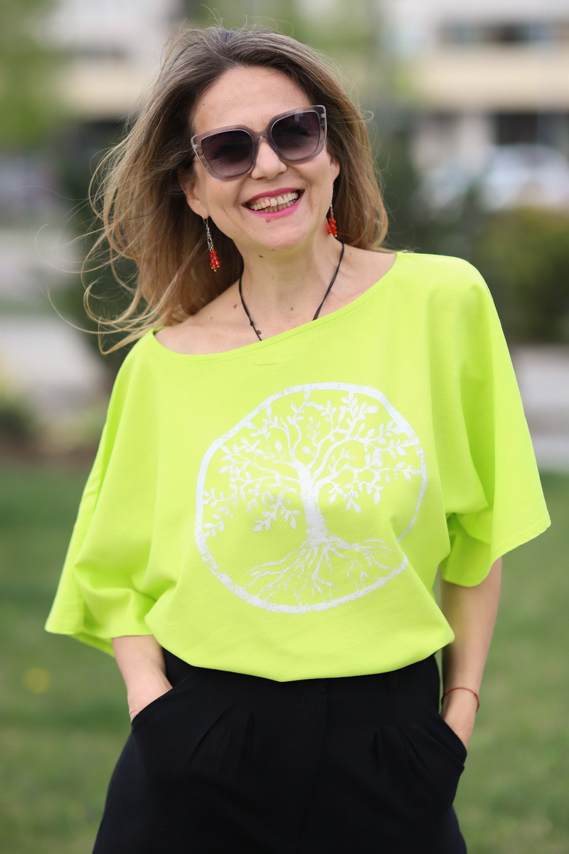 Joa Shop - cumpara online: bluza fluture din vascoza