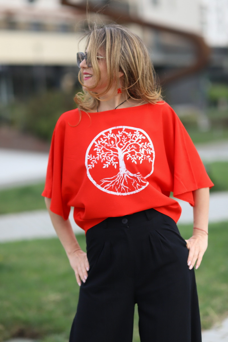 Joa Shop - cumpara online: bluza fluture din vascoza