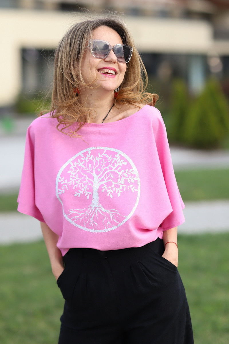 Joa Shop - cumpara online: bluza fluture din vascoza