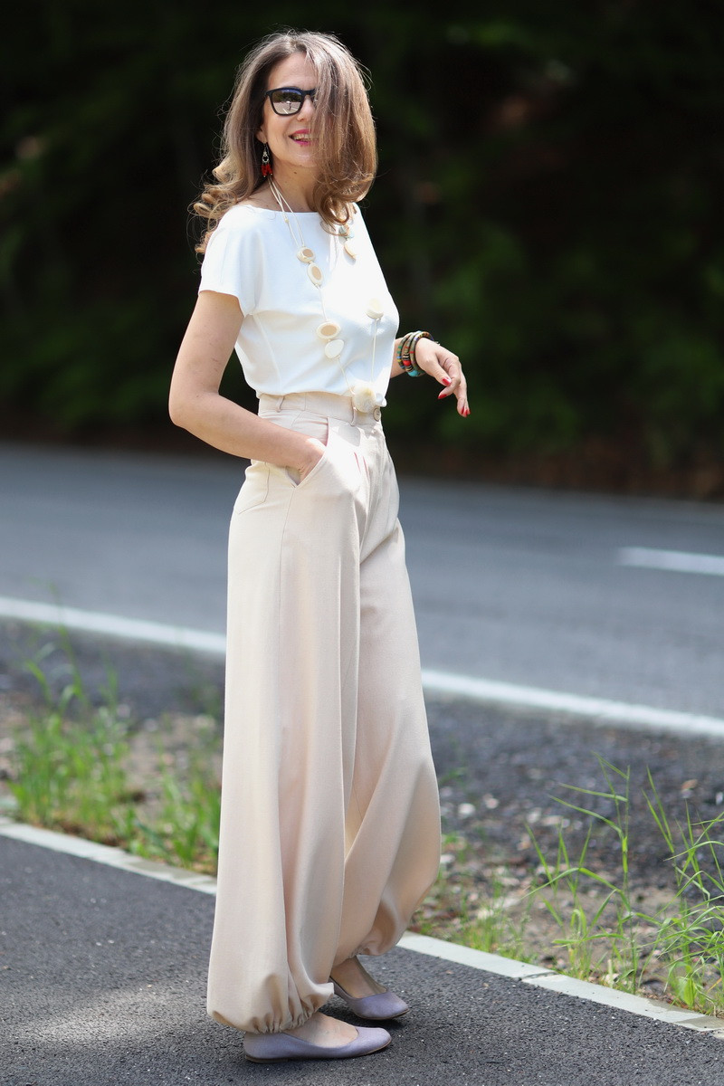 Joa Shop - cumpara online: Pantaloni de vara largi din in