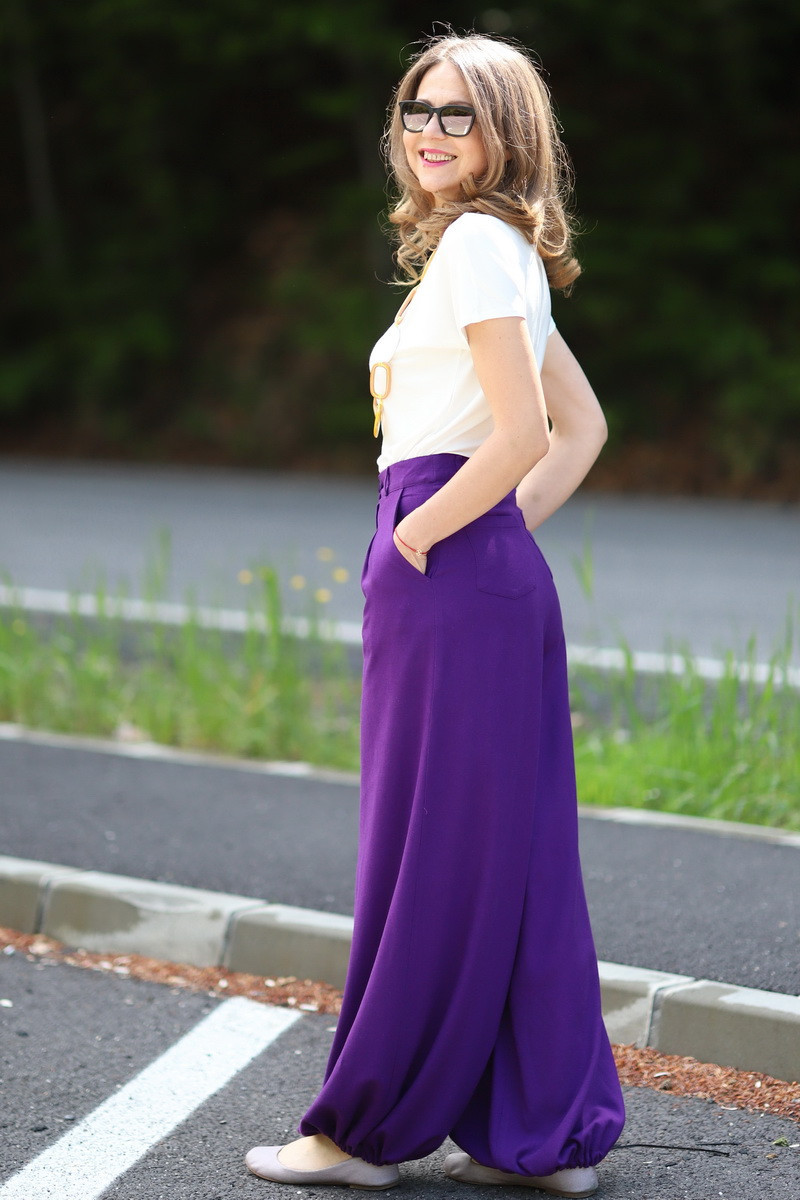 Joa Shop - cumpara online: Pantaloni de vara largi din in