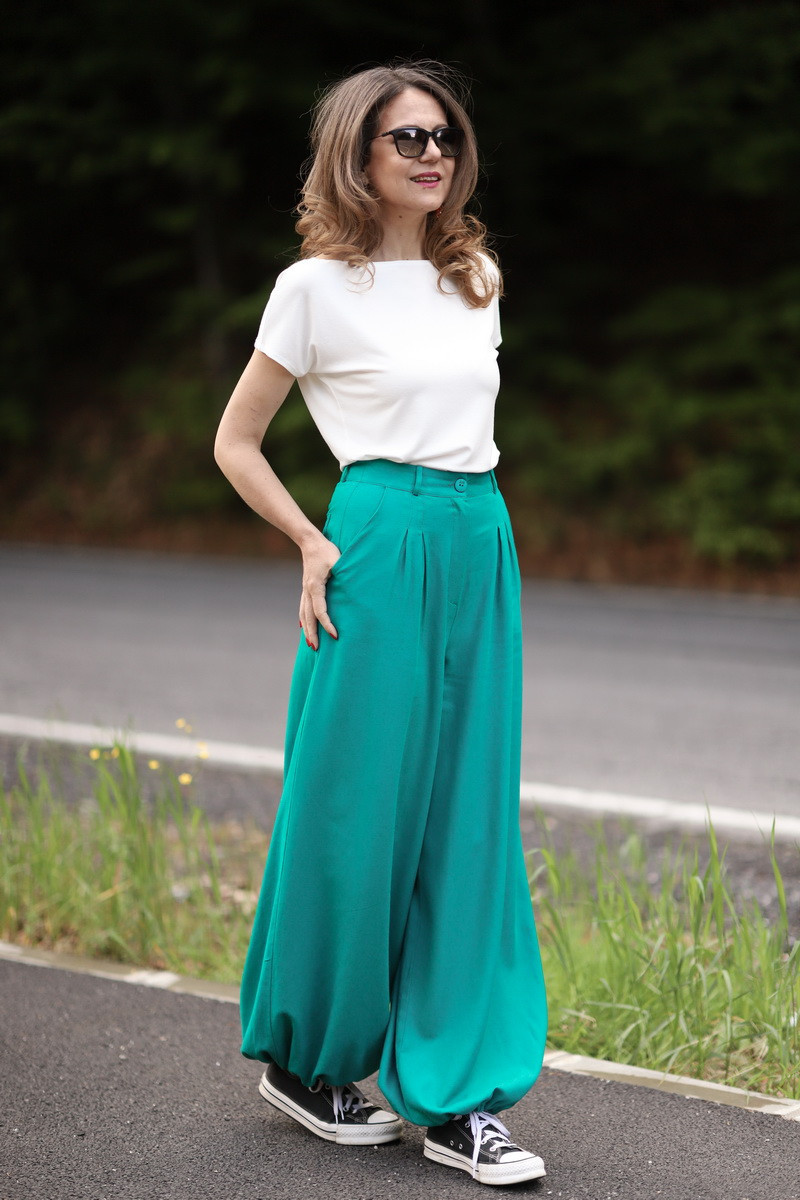 Joa Shop - cumpara online: Pantaloni de vara largi din in