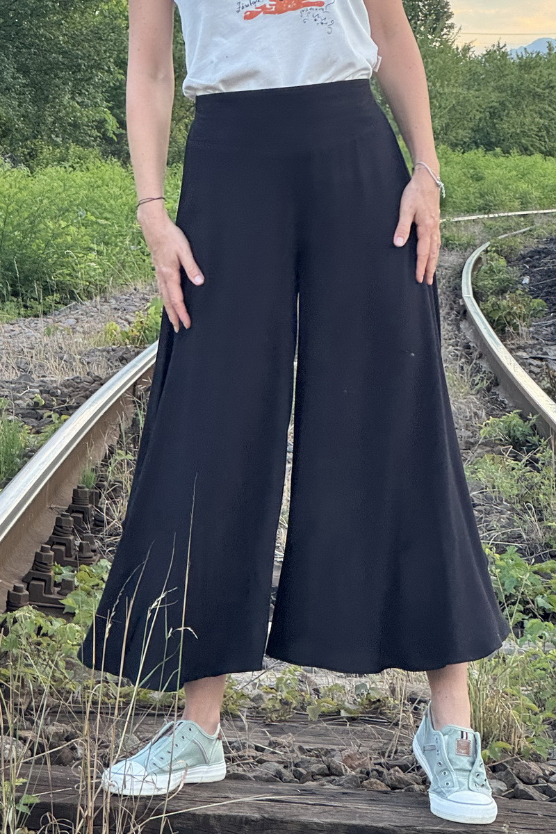 Joa Shop - cumpara online: Pantaloni de vara largi din in
